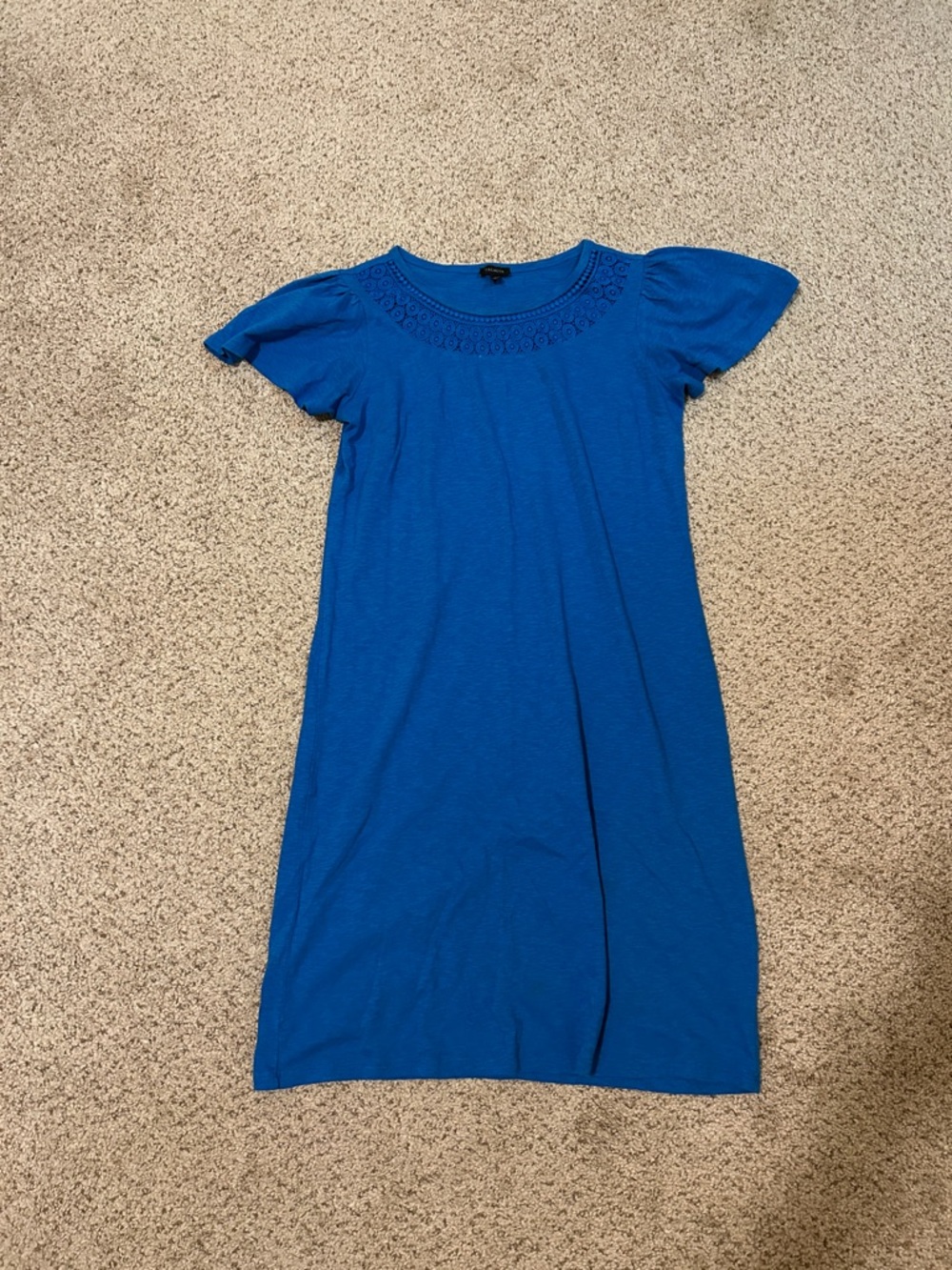Talbots Royal Blue Eyelet Detail Sundress